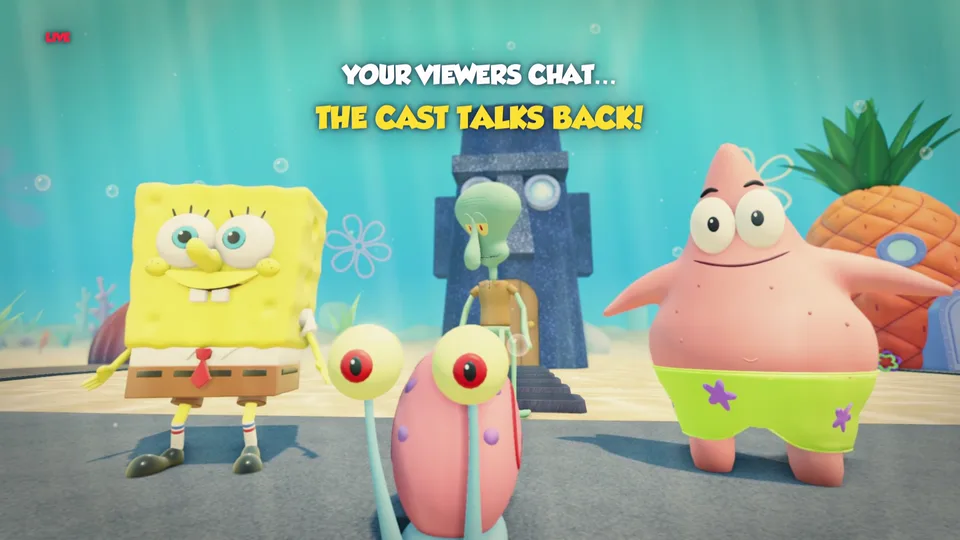 SpongeBob, Patrick and Gary talking back to the chat
